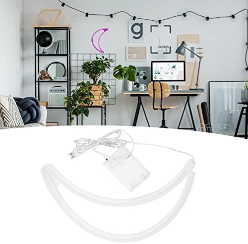 ניאון אור, USB/סוללה מנורת ניאון מנורת ניאון ניאון פלסטיק בצורת ירח לחדר שינה לעיצוב בר למסיבה
