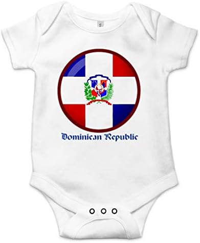רפובליקה דומיניקנית עיצוב דגל חמוד עיצוב מתנה לתינוק גוף גוף תינוקות יולדת