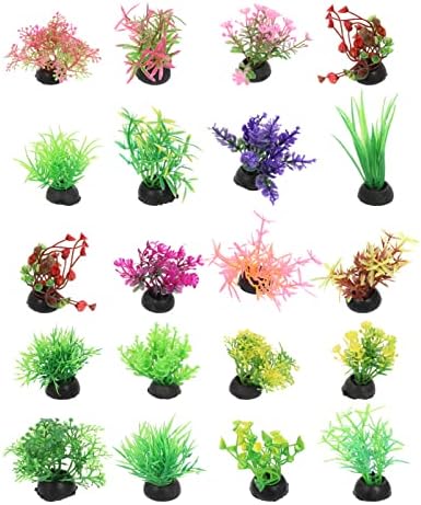 פטקאו חממה צמחים 20 יחידות מיניאטורי אקווריום צמחים מיני דגי טנק דשא זעיר ירק קישוט מיקרו נוף בונסאי